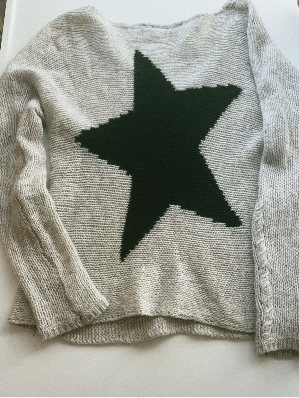 ⭐ 360 Cashmere • 100% Cashmere Star Sweater • Winter Oat • Size M - Picture 10 of 12